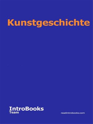 cover image of Kunstgeschichte